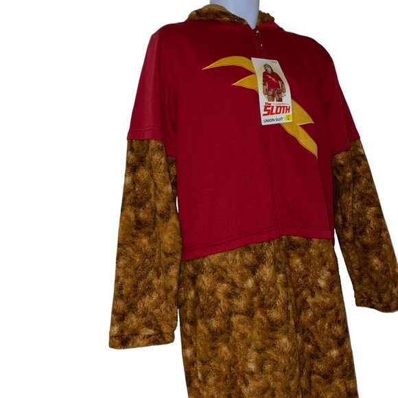 Briefly Stated The Sloth Unionsuit Mens L Costume Pajamas PJs Halloween - Picture 3 of 10